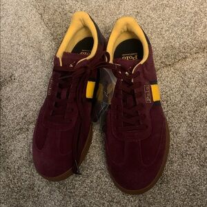 Polo by Ralph Lauren Kids Sneakers - Maroon and Yellow